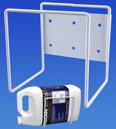 57-3518 Hold-It Square Gallon Bottle Holder, Table Top, Make any gallon bottle easy to handle and store with this white metal holder, Mount as needed for easy
