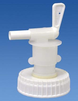 57-3532SP Reusable Spigot, Fits the DisAseptic XRQ 2.5 gallon bottles. Lock open handle provides regulated flow. Fits .75 opening, 16 thread, 1 long.