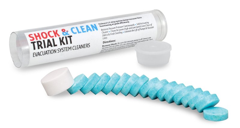 57-3546TK Shock & Clean Trial Kit, Keep your evacuation system running like new with very little effort, time or expense with this trial kit. 1 tube containing