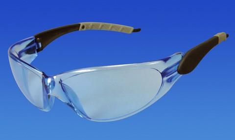 57-3550 Pro-Vision Contour Wrap Eyewear - Ice Blue Lens and Black/Grey Frame. Adjustable, Lightweight Polycarbonate. Fog-free and scratch-resistant. Meets ANS