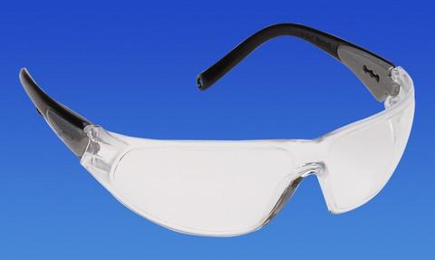 57-3553 Pro-Vision Contour Wrap Eyewear - Clear Lens and Black Frame. Adjustable, Lightweight Polycarbonate Frame, Fog-free and Scratch-Resistant. Single Pair