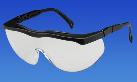 57-3701A ProVision Bifocal Safety Eyewear - 1.0 Diopter Dual-Curvature mono-Lens and Integrated side Shields, the Temples Adjust to 4 Different Lengths and hav