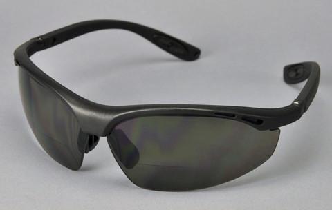57-3745B Kool Daddy Eyewear, 1.5 Diopter Grey Lens/Black Frames. Combines a protective safety glass with the magnification you need by molding a bifocal direct