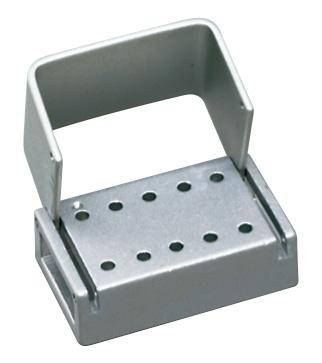 57-T10C-LATCH 10-Hole LA Anodized Aluminum Bur Block. Holds 10 LA Burs. Can be autoclaved, dry-heat sterilized, chemiclaved or placed in an ultrasonic cleaner. With