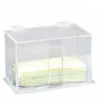 Clear Acrylic Earloop Face Mask Dispenser, Sits on Counter, 8-1/2" W x 5-1/4" H x 5" D, Single organizer.