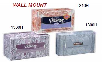 700-1300H Horizontal Tissue Box Dispenser, Wall Mount, For Tissue Boxes Measuring to 4 3/4