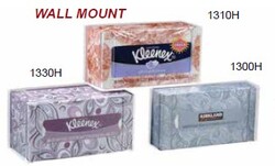 Horizontal Tissue Box Dispenser, Wall Mount, For Tissue Boxes Measuring to 4 3/4" W x 9" L x 2"H, Clear Acrylic