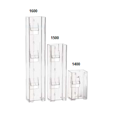 700-1400 Clear Acrylic Vertical Glove Box Holder/Dispenser, 5-3/4