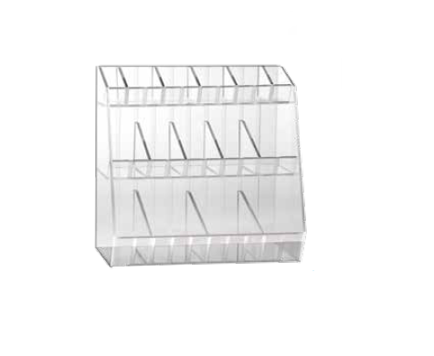 700-1412 Clear Acrylic Adjustable Compartment Organizer, 12