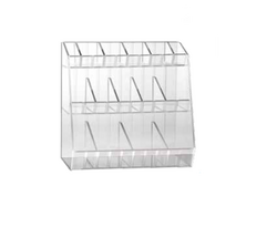 Clear Acrylic Adjustable Compartment Organizer, 12"W x 11 3/4"H x 7 1/8"D, Single organizer.