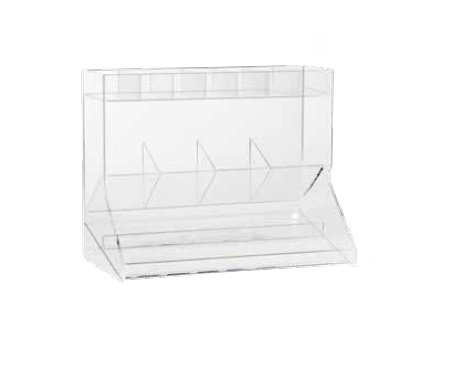 700-1413 Clear Acrylic Organization Station, With 7 Upper Compartments, 4 Middle compartments and 2 lower rectangle compartments, 14