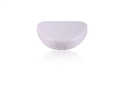 Mini Retainer Box - White, Plastic with Hinged Lid, 3"W x 2-1/2"L x 5/8"H, Package of 12 Boxes.