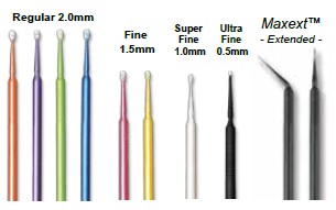 700-600-F-3 1.5mm Fine Tip Micro Applicators, Yellow, Box of 100.
