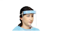 Disposable Full Face Shields With Foam Forehead Bumper, 13"W x 7.5"L, Box of 24 shields.
