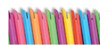 700-8018C Plastic High Volume Evacuation Tips 100/Pk. Neon Colors, Vented, Bendable.