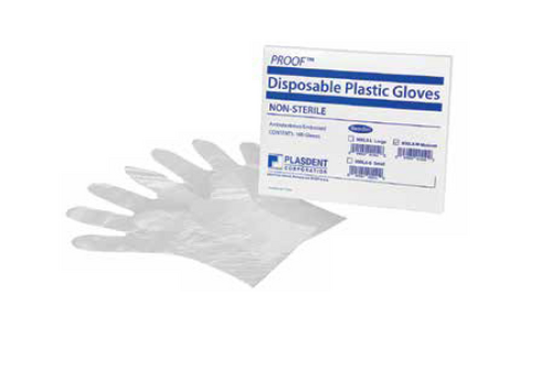 700-900LX-L Overgloves - Clear Plastic, Large, Box of 100.