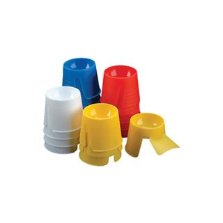 700-901DD Dapdish Disposable Dappen Dishes, Assorted Colors: White, Blue, Yellow and Red; Box of 200.