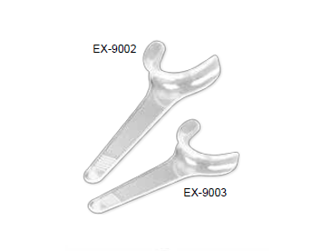700-EX-9002 Cheek Retractor - Hand-held ADULT Clear Blue 2/Pk. Autoclavable up to 250 degree F.