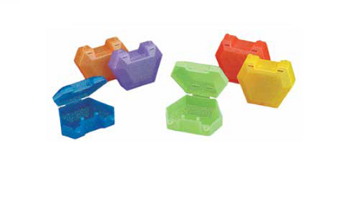 700-GT2005-10C Glitter Premium Deep Dish Boxes for Bigger Dental Appliances, Color: Amethyst, 3-1/4