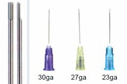 30ga Side Vented Irrigation Needle Tips, Purple 100/Bx. Blunt, open ends with side-port delivery to minimize hydraulic pressure. Luer-lock color-coded