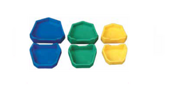 Model Formers, Size: Medium, Green, Box of 3 upper and 3 lower. Rear gap allows for tray handle clearance. Glossy inner surface releases easily. Vinyl