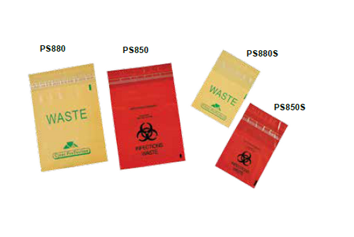 700-PS850 Stick-on Red Bio Hazard Waste Bags 9