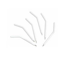 Disposable Universal Air/Water Syringe Tips, 3-Way White Plastic with Metal Core and Rounded Ends, 150/Pk.