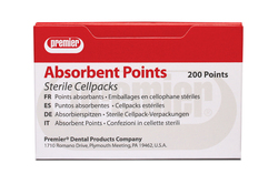 X-Coarse Absorbent Paper Points, White. Box of 200 Points.
