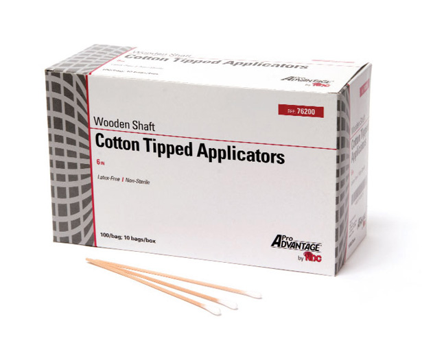 135-76200 Pro Advantage  6'' Cotton-Tipped Applicators, 1000/bx