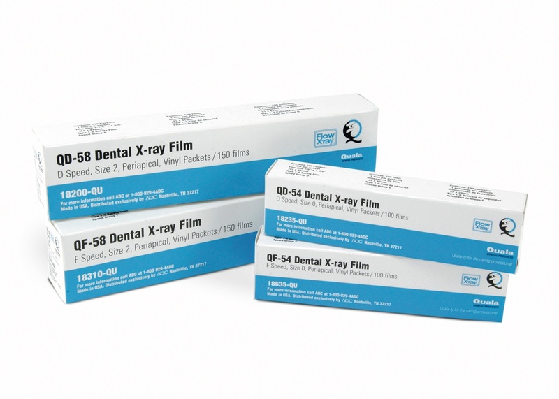 95-18410-QU Quala Intraoral F Speed Size 2 Adult Double Packet X-Ray Film, 130/bx