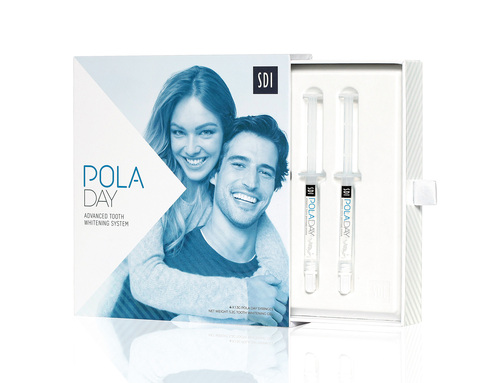 22-7700100 Pola Day - 3% Mini Kit - Hydrogen Peroxide-based Take-Home Tooth Whitening System, Spearmint Flavor: 4 - 1.3 Gm. Syringes and 8 Tips. #7700100