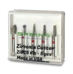 Zirconia Cutter Kit, 5-pieces 1ea 772.8, 250.8, 285,5, 125, 703.8, Fine Grit