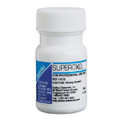 Superoxol chairside bleaching agent, 35% hydrogen peroxide, 1 ounce bottle.
