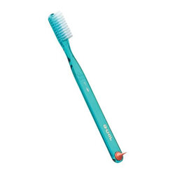 GUM Classic Toothbrush - Full size Soft Adult toothbrush, Classic Handle with Rubber Tip, 42 Tufts, Dome Trim design