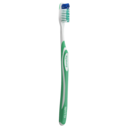 GUM Super Tip Toothbrush - Soft Bristles Full Head Adult, 12/Pk. Raised-center Dome-Trim bristles. Tapered and rounded head. Tapered and textured bris