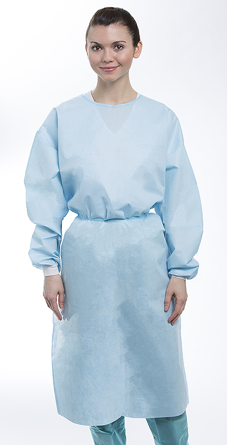 193-3370K-BXL Dual-Fabric Cover Gown Blue XL 10pk