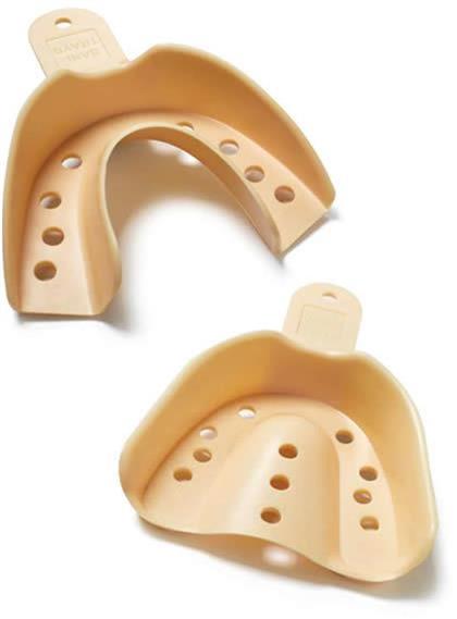 92-011517-012 Sani-Trays Disposable Impression Trays, #7, Partial - Upper Left, Lower Right, Solid 12/pk