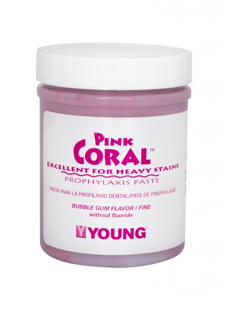 90-033709 Pink Coral Bubblegum Coarse Prophy Paste Without Fluuoride, 9 oz. Jar. 12/cs