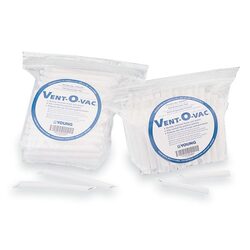 Vent-O-Vac Regular 5" Disposable High Volume Evacuators with 2 Vented Ends, made with "Soft Touch" Plastic, Package of 100 Tips.