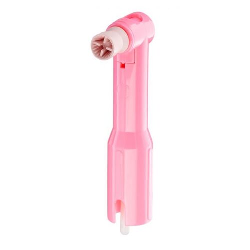 90-136812 Disposable Prophy Angle in Pink, 1200/Box. With Petite (short) Soft Pink Webbed Cup, Latex-Free.
