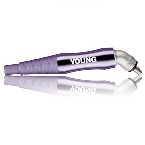 90-295249 Young Purple contoured hygiene handpiece, 360-degree rotation and matte grip, made in the USA