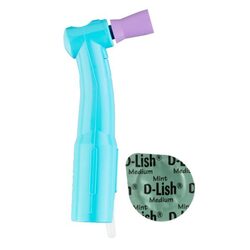 D-Lish Ez Pak Disposable Contra Angle with Soft Purple LF Petite Web Cup and Mint Medium Prophy Paste, box of 100 Ez Paks.