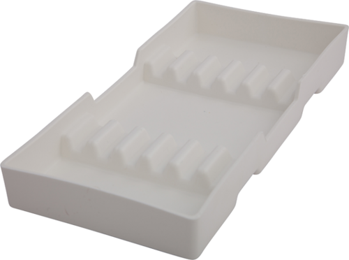 163-20Z201A #16A White Cabinet Tray - Hand Instruments Organizer - Regular, 7-7/8