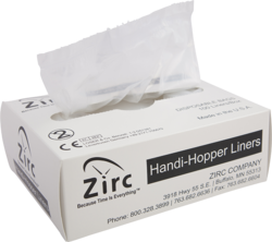 Handi-Hopper Liners - Clear, 7" x 10" x 3" gusset, 100 per box.