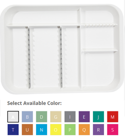 Divided Tray, Size B (Ritter) - White, Plastic, 13-3/8" x 9-5/8" x 7/8".