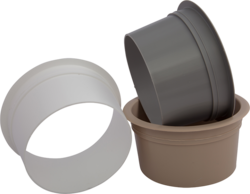 Waste Drop Ring for Cabinet Top, White, Fit 5" Hole, Made of Self-Lubricating