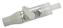 Saliva Ejector Valve With Lever On/Off Control, Features: - Quick disconnect with swivel - Rubber tip with screen - Provides variable control from ful