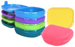 Neon Blue Retainer Boxes - Regular 3"W x 1"D, package of 12.