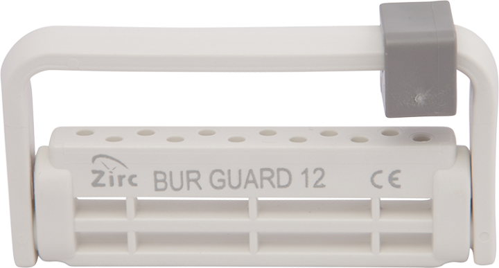 163-50Z406A Zirc Steri-Bur Guard 12-Hole Bur Holder - White