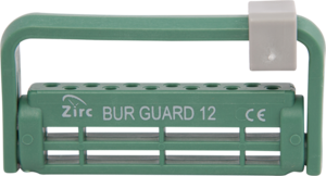 Zirc Steri-Bur Guard 12-Hole Bur Holder - Green